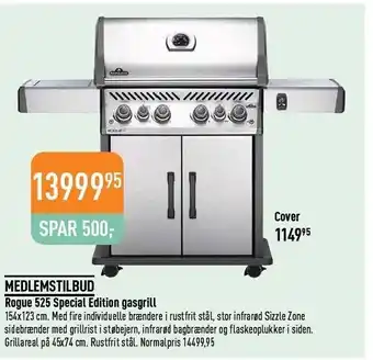Rogue 525 special edition gasgrill el. cover