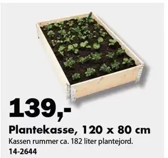 Plantekasse, 120 x 80 cm