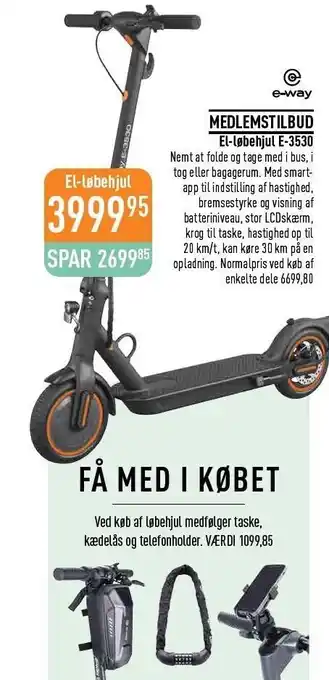 E-way el-løbehjul el-løbehjul e-3530