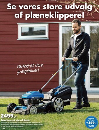 Benzindrevet plæneklipper