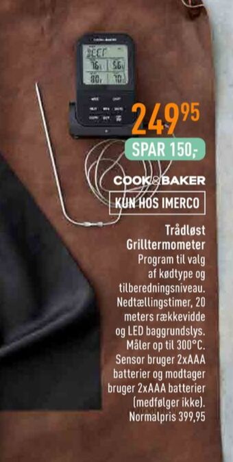 Cook & baker stegetermometer