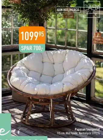 Imerco Papasan loungestol tilbud