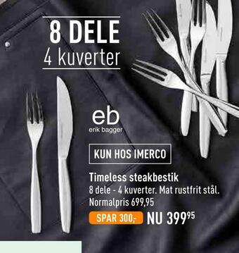 Imerco Timeless steakbestik tilbud