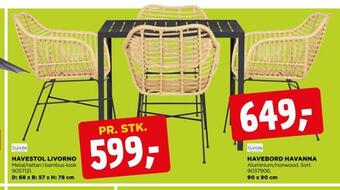 jem & fix Havebord havanna tilbud