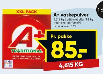 Bilka A+ Vaskepulver tilbud