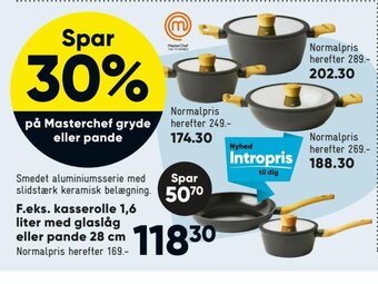 Bilka F.eks. Kasserolle 1.6 Liter med Glaslåg eller Pande 28 cm tilbud