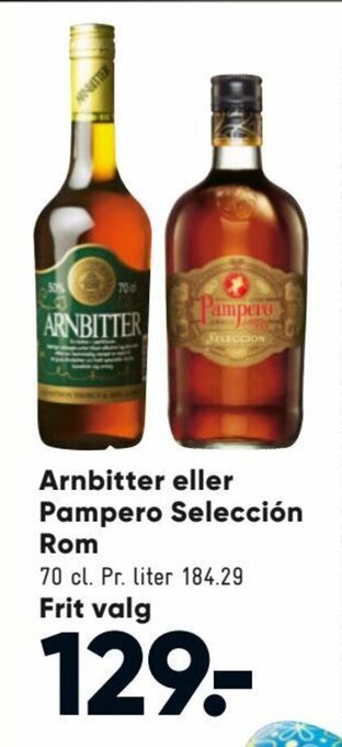 Arnbitter eller Pampero Selección Rom