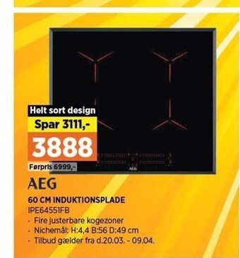 Power 60 cm induktionsplade tilbud