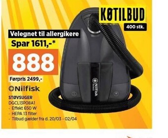Power Nilfisk støvsuger tilbud