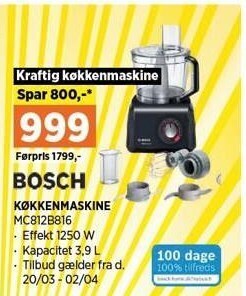 Power Bosch køkkenmaskine tilbud