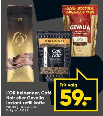 Bilka Cafe noir instant kaffe tilbud