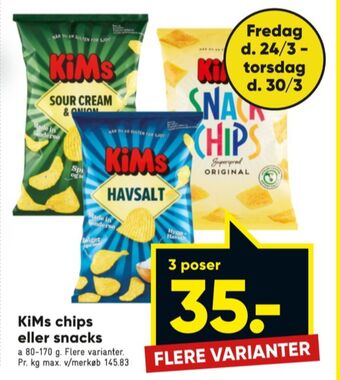 Bilka Kims chips tilbud