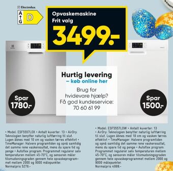 Bilka Electrolux opvaskemaskine tilbud