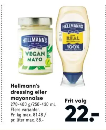 Bilka Hellmanns mayonnaise tilbud