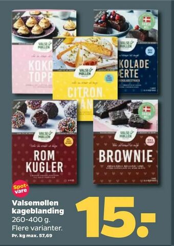 Netto Valsemøllen kageblanding tilbud