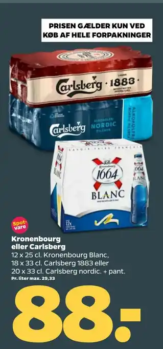 Netto Kronenbourg eller Carlsberg tilbud