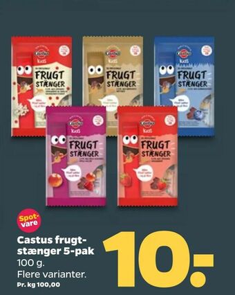 Netto Castus frugtstænger 5-pak tilbud