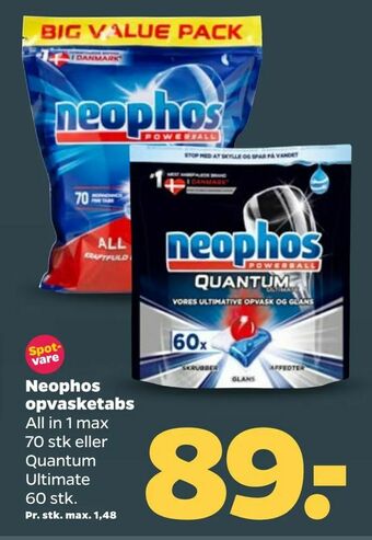 Netto Neophos opvasketabs tilbud