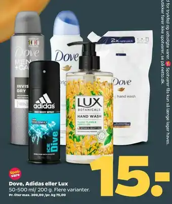 Dove, Adidas eller Lux