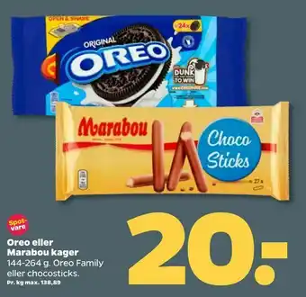 Netto Oreo eller Marabou kager tilbud