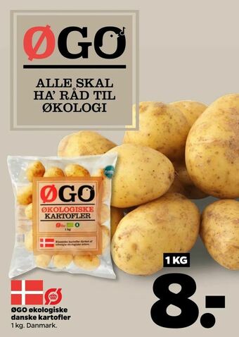 Netto ØGO økologiske danske kartofler tilbud