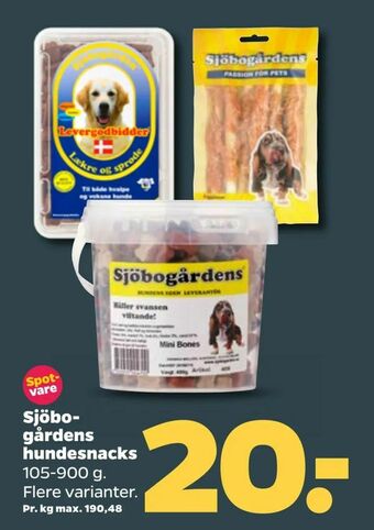 Netto Sjöbogårdens hundesnacks tilbud