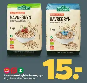 Netto Svansø økologiske havregryn tilbud