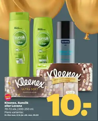 Netto Kleenex, Sunsilk eller Lovena tilbud