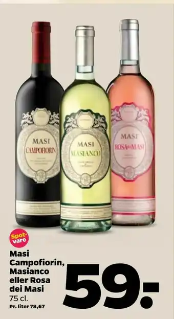 Netto Masi Campofiorin, Masianco eller Rosa dei Masi tilbud