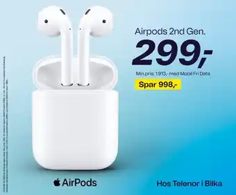 Bilka Airpods 2nd Gen tilbud