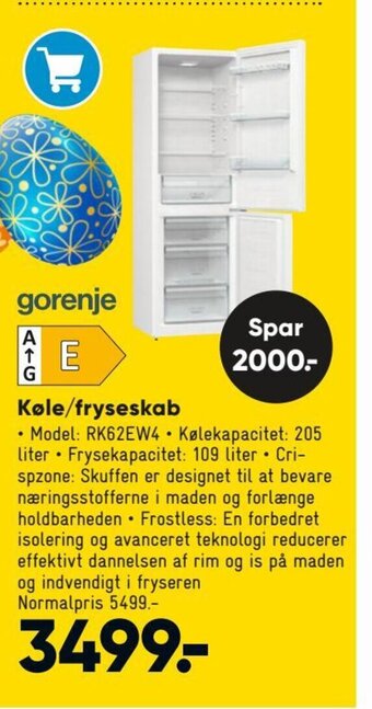 Bilka Gorenje Køle/ Fryseskab tilbud