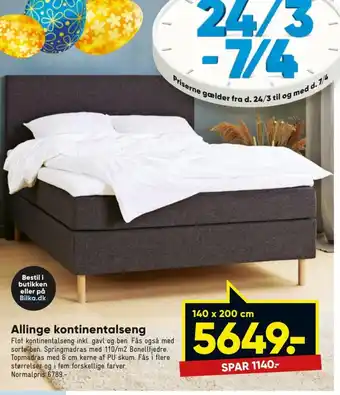 Bilka Allinge Kontinentalseng tilbud