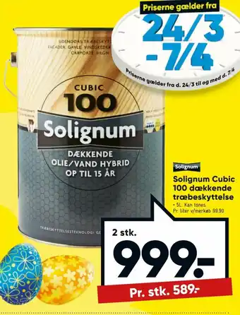 Bilka Solignum Cubic 100 Dœkkende Trœbeskyttelse tilbud