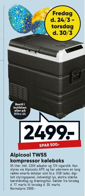 Bilka Alpicool TW55 Kompressor Køleboks tilbud