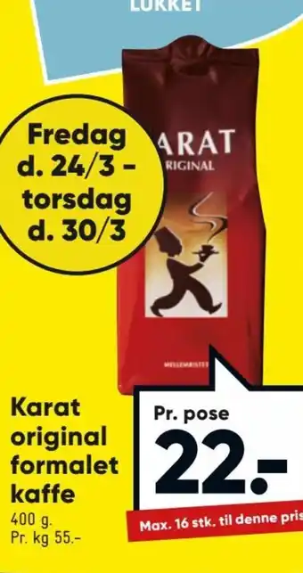 Karat Original Formalet Kaffe
