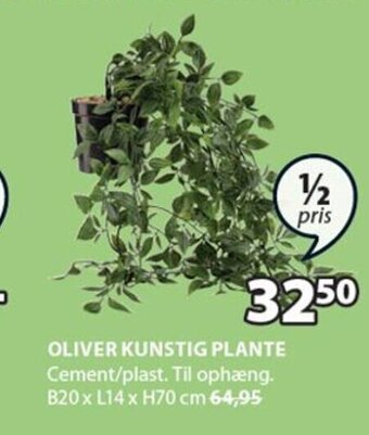 JYSK Oliver Kunstig Plante tilbud