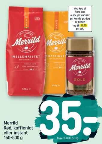 Mellemristet kaffe formalet