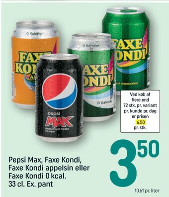 REMA 1000 Pepsi max cola tilbud