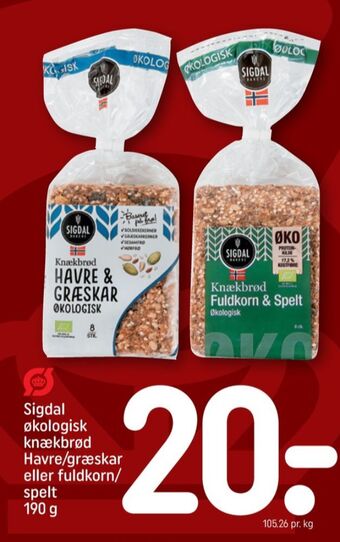 REMA 1000 Sigdal knækbrød tilbud