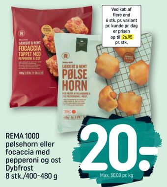Rema 1000 pølsehorn
