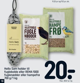 REMA 1000 Rema 1000 fuglefoder tilbud