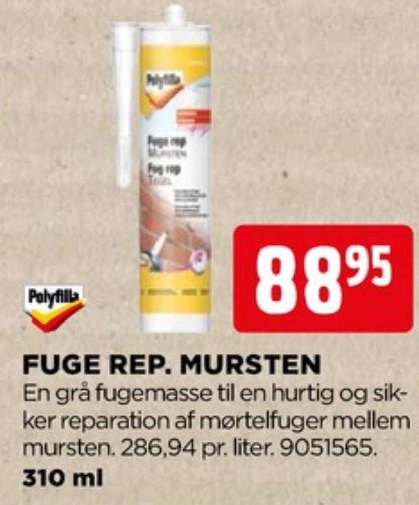 Polyfilla fugemasse tilbud hos jem & fix