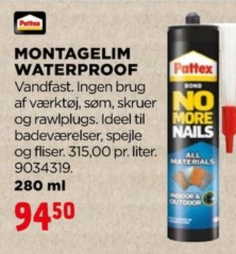 jem & fix Pattex montagelim tilbud
