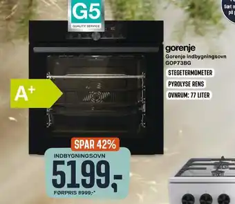 Skousen Gorenje indbygningsovn gop73bg tilbud