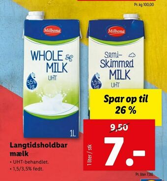 Langtidsholdbar mælk
