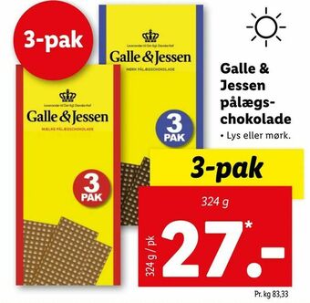 Galle & Jessen pålægschokolade