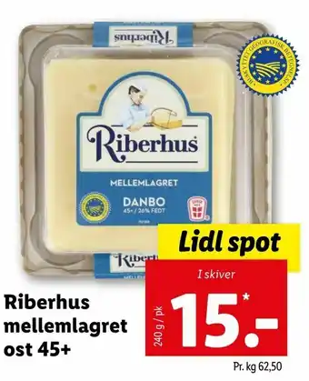 Let-Køb Riberhus mellemlagret ost 45+ tilbud