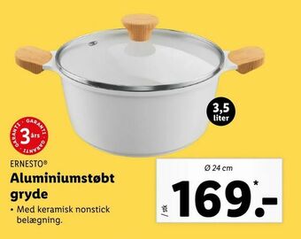 Aluminiumstøbt gryde