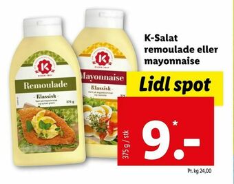 Let-Køb K-Salat remoulade eller mayonnaise tilbud