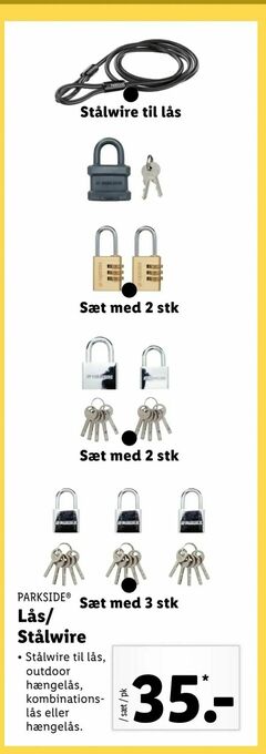Lås/ Stålwire